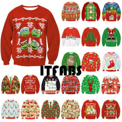 

ITFABS Unisex Mens Womens Christmas Sweater Xmas Jumper Pullover Top T-shirt