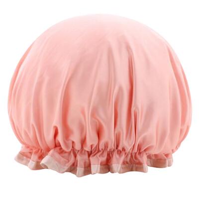 

〖Follure〗Double Waterproof Shower Cap Adult Womens Kitchen Smoke-proof Cap Bath Cap