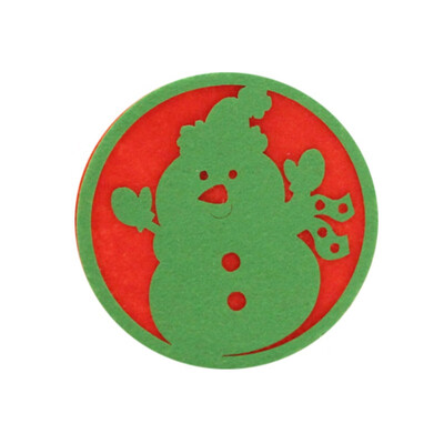 

Household Christmas Decoration Cute Cartoon Shape Pattern Coaster Heat Insulation Coffee Mats Coasters