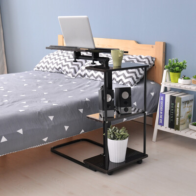 

Gobestart Home Office Desk Overbed Table With Wheels Height Adjustable Tray Side Table