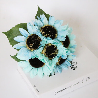 

1 Bouquet 6 Head Artificial Helianthus Annuus Flower Home Wedding Party Birthday Floral Decorative Popular Flowers