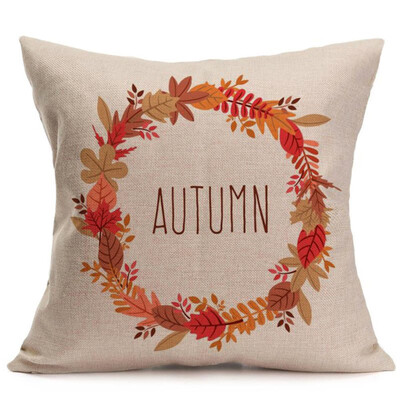 

Tailored Happy Fall Thanksgiving Day Soft Linen Pillow Case Cushion Cover Home Decor
