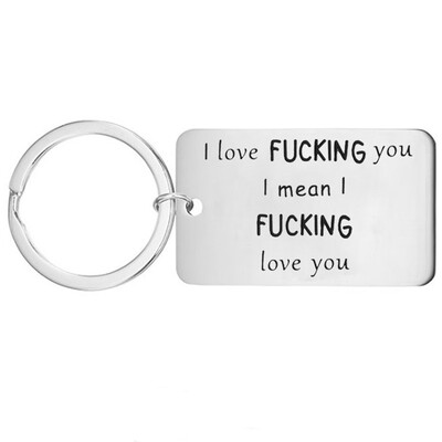 

I Love Fucking You Lettering Key Ring Valentine&39S Day Gift With Stainless Steel Diy Creative Key Chain