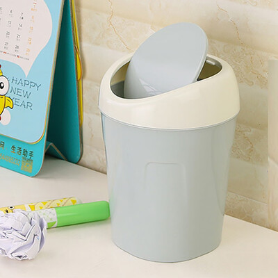 

Gobestart Trumpet Desktops Mini Creative Covered Kitchen Living Room Trash Can