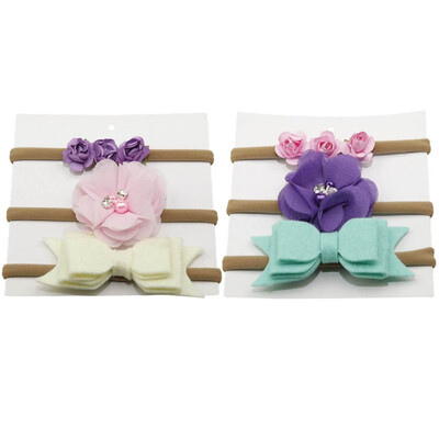 

6PcsSet Baby Girls Hair Accessories Infant Kids Bow Hairband Set Newborn Hair Suit Cute Baby Headband