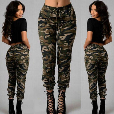 

Womens Cargo Pants High Waist Jogger Skinny Trousers Sweatpants Casual Trousers