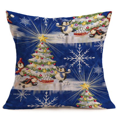 

〖Follure〗Merry Christmas Linen Pillow Cases Sofa Cushion Cover Home Decoration