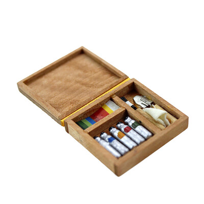 

YIWULADollhouse Miniature Scene Model Wood Box Decoration Pretend Play Toy
