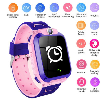 

S15A Multifunctional Kids Children Smart Watch Tracker Intelligent Band Sensitive 144" Touch Screen Compatible for Android IOS P