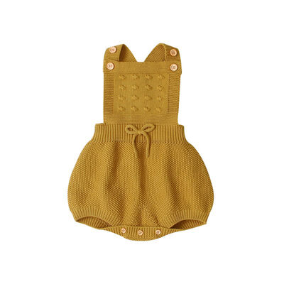 

Autumn Baby Clothes Girls Sleeveless Knitted Solid Print Rompers Kids Jumpsuit Baby Clothes