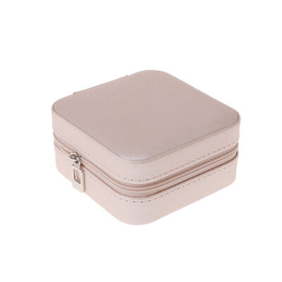 

Portable Jewelry Display Box Exquisite Zipper Jewelry Storage Organizer Women Travel Cosmetic Case