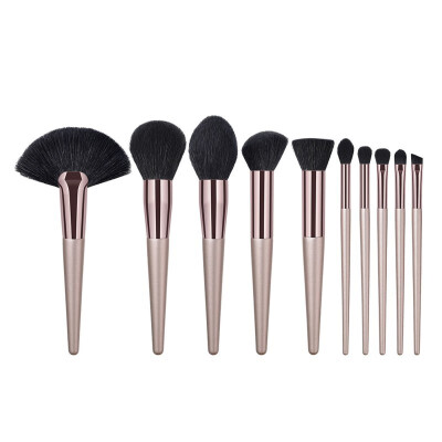 

11 Pcs Powder Concealer Blush Foundation Liquid Makeup Brushes Set Wood Handle Brush Cosmetics Multi-Function Pro Makeup Brush