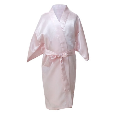 

Bathrobe for Children Satin Children Summer Kimono Bath Robes Bridesmaid Girl Dress Silk Child Nightgown Solid Robes