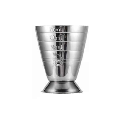 

75ML Stainless Steel Scale Measuring Jigger Cocktail Wine Drink Shaker Pub Bar Cup Tumblerful Stoup