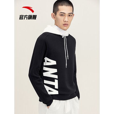 

Anta ANTA 95917718 sweater men 2019 spring new casual sports round neck pullover sweater mens hatless tide official website flagship store base black M male 170