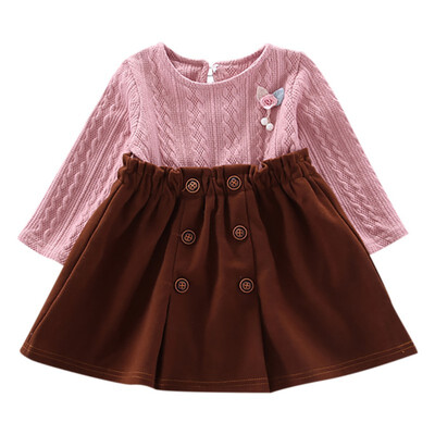 

Autumn Baby Girl Outfits Set Long Sleeve Cotton Sweater Tops Short Skirts Casual Outfits Set