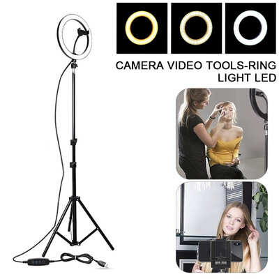 

10 Camera Photo Studio Phone Video LED Beauty Ring Light Photography Dimmable