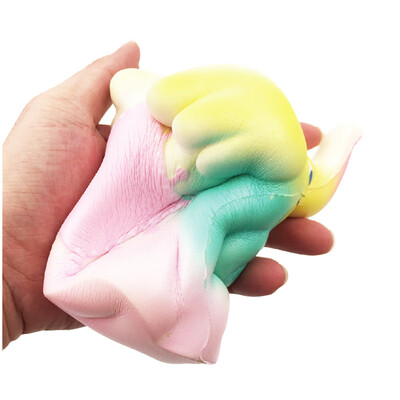 

YIWULA15cm Rainbow Dumbo Cream Scented Squishy Slow Rising Squeeze Strap Kids Toy Gift