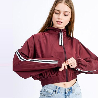 

Toponeto Womens Sleeve Pulling Contrast Long Sleeve Jacket Baseball Wear Coat