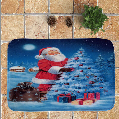 

Toponeto Christmas Festival Entrance Door Bathroom Mat Indoor Bath Decor