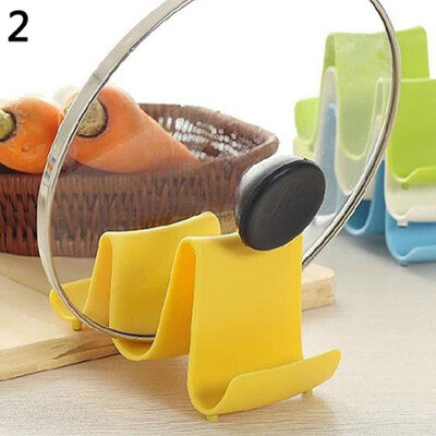 

Wave Style Pan Pot Cover Spoon Lid Shell Rack Stand Holder Home Kitchen Utensils