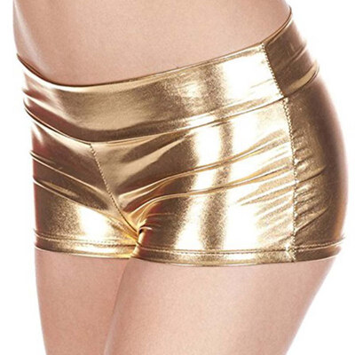 

New Dancing Club Show Clothing Patent Leather PU Shorts Sexy Boxer Shorts