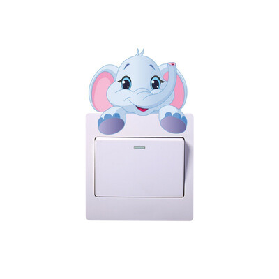 

Cartoon Animal Pattern Switch Stickers Waterproof Self-Adhesive PVC Refrigerator Laptop Decals Applique Cute Wall Stickers