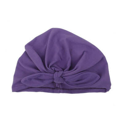 

0-1T Newborn Hats Baby Bowknot Solid Color Girls Boys Caps Baby Hat Infant Turban Elastic Cap