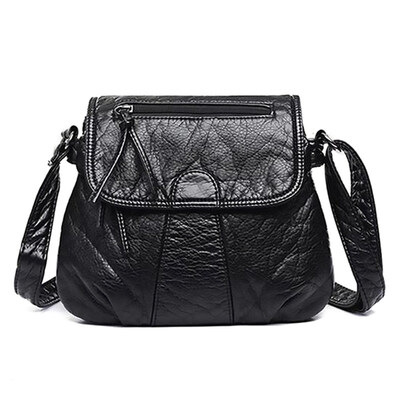 

Fashion Women Faux Leather Solid Color Crossbody Shoulder Zipper Bags Pouch