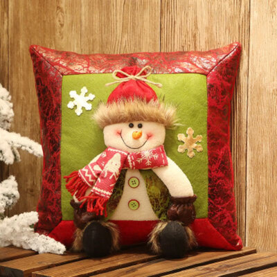 

Household Christmas DecorationPillow Christmas Cartoon Gift Deer Snowman Cushion Christmas Square