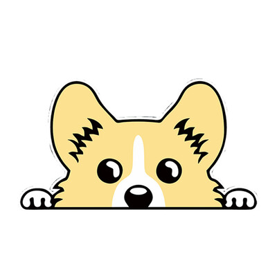 

Corgi Dog Car Tail Decoration Decal Funny Peep Animal Car Sticker
