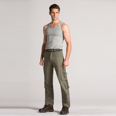 

Gobestart Summer Fashion Mid-rise Mens Longs Loose Casual Multi-pocket Tooling Pants