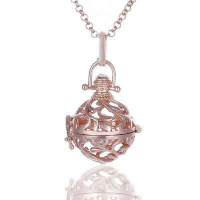 

Fashion Pendants Necklace Chain Cage Angel Ball Necklace Ball Metal in Pendants Baby Chime Necklace