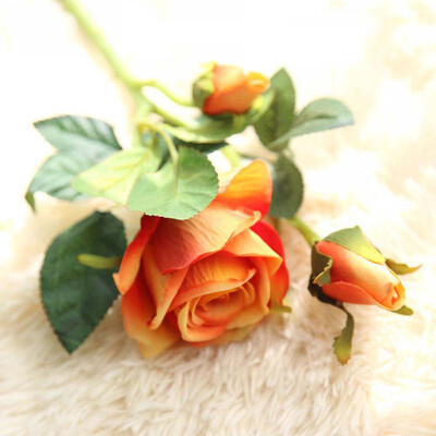 

Gobestart Artificial Fake Roses Flannel Flower Bridal Bouquet Wedding Party Home Decor A