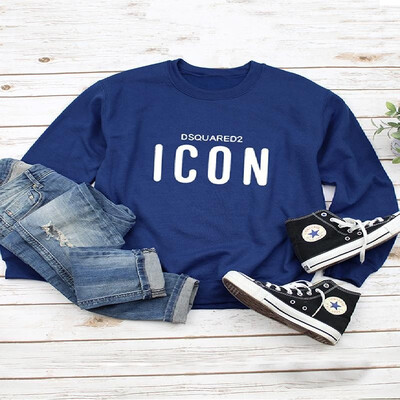 

Soft&Comfy Contrast Letters Pattern Long Sleeve Tee