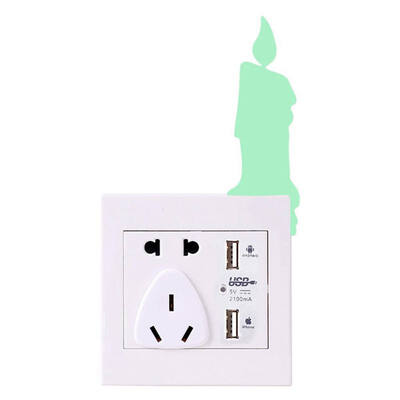 

Fluorescent Light Luminous Switch Panel Sticker Home Decor Cartoon Glowing Wall Stickers Dark Glow Decoration Sticker Paper