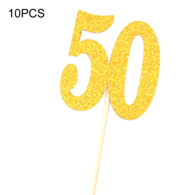 

10PCS Digital Cake Insert Cake Decorator Anniversary Party Decoration Festival Party Supplies