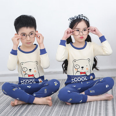 

Autumn Toddler Pajamas Baby Girls Boys Cartoon Print Sleepwear Set Long Sleeve Blouse TopsPants Pajamas
