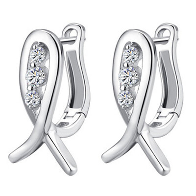 

Silver Plated Earrings Earrings Ear Buckle Smiling Fish Hypoallergenic
