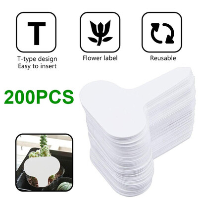 

100200Pcs Plastic T-type Garden Tags Plant Flower Label Nursery Thick Tag Markers