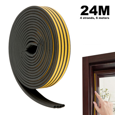 

Durable 24M D Shape Car Door Window Trim Edge Moulding Rubber Weatherstrip Seal Strip