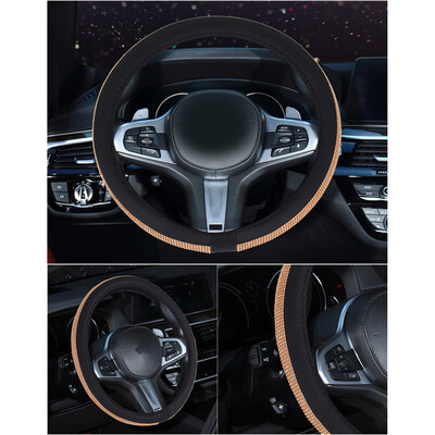 

Full Rhinestone Imitation Leather Car Steering Wheel Cover 38cm For Girls Ladies