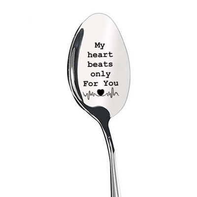 

Stainless Steel Gift Spoon Long Handle Carved Spoon Souvenir Activity Party Spoon Wedding Anniversary Gift Valentines Day Gift