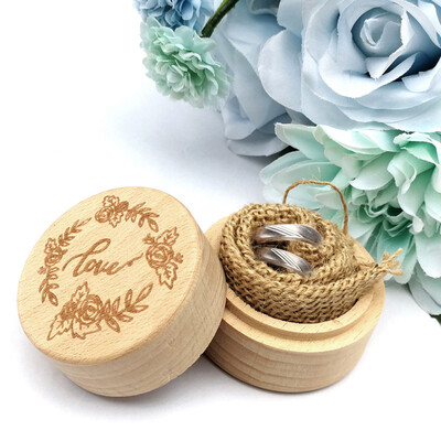 

Gobestart Ring Box Wedding Wooden Box Ring Storage Rings Organizer Wedding Party Accessory