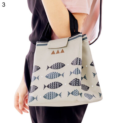 

Cartoon Fish Portable Lunch Bag Box Storage Container Picnic Carry Totes Pouch