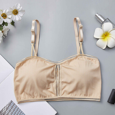 

Womens Soft Seamless Tube Top Breathable Padded Bras Sexy Hollow Out Tube Top