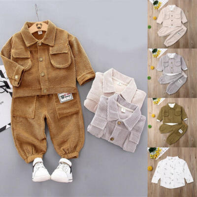 

3Pcs Toddler Kids Baby Boys Outfit Sets Jacket Coat Shirt Pant Clothes Set