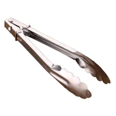 

1PC 7912 inch BBQ Tongs Silicone Cover Handle Kitchen Tongs Lock Design Barbecue Clip Clamp Stainless steel Food Tong hot sale