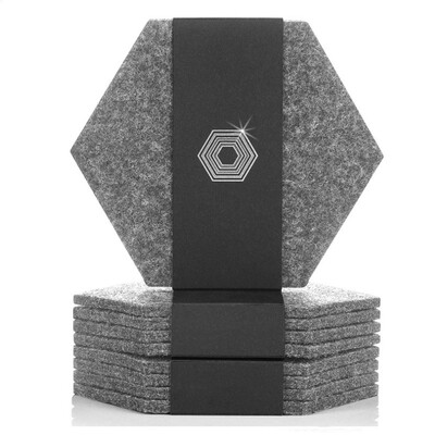 

HOT SALE 9PCS Felt Black Drink Coasters Set Household Non-slip Mobile Phone Pad Cup Mat Set for Home Kitchen Party DecorationCM