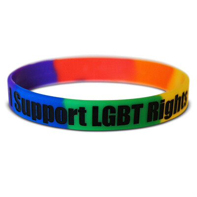 

I-Support Rights Silicone Rainbow Gay Pride Bracelets Wristband Jewelry For Gay Lesbian